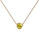 1 - Merilyn 5.40 mm Round Yellow Diamond Bezel Set Solitaire Pendant 