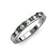 4 - Kathiryn 2.00 mm Lab Created Alexandrite and Diamond 11 Stone Wedding Band 