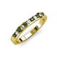 4 - Kathiryn 2.00 mm Lab Created Alexandrite and Diamond 11 Stone Wedding Band 