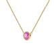 2 - Merilyn 5.40 mm Round Pink Sapphire Bezel Set Solitaire Pendant 