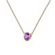 2 - Merilyn 5.40 mm Round Amethyst Bezel Set Solitaire Pendant 