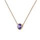 2 - Merilyn 5.40 mm Round Iolite Bezel Set Solitaire Pendant 