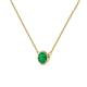 2 - Merilyn 5.40 mm Round Emerald Bezel Set Solitaire Pendant 