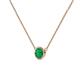 2 - Merilyn 5.40 mm Round Emerald Bezel Set Solitaire Pendant 