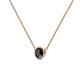 2 - Merilyn 5.40 mm Round Black Diamond Bezel Set Solitaire Pendant 