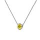 2 - Merilyn 5.40 mm Round Yellow Sapphire Bezel Set Solitaire Pendant 