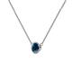 2 - Merilyn 5.40 mm Round Blue Diamond Bezel Set Solitaire Pendant 
