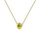 2 - Merilyn 5.40 mm Round Yellow Diamond Bezel Set Solitaire Pendant 