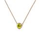 2 - Merilyn 5.40 mm Round Yellow Diamond Bezel Set Solitaire Pendant 