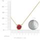 3 - Merilyn 8.00 mm Round Ruby Bezel Set Solitaire Pendant 