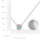 3 - Merilyn 8.00 mm Round Aquamarine Bezel Set Solitaire Pendant 