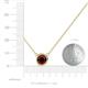 3 - Merilyn 8.00 mm Round Red Garnet Bezel Set Solitaire Pendant 