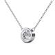 2 - Merilyn 8.00 mm Round Diamond Bezel Set Solitaire Pendant 