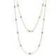 1 - Lien (13 Stn/3.4mm) Pink Sapphire on Cable Necklace 