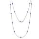 1 - Lien (13 Stn/3.4mm) Tanzanite on Cable Necklace 