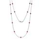 1 - Lien (13 Stn/3.4mm) Ruby on Cable Necklace 