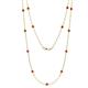 1 - Lien (13 Stn/3.4mm) Ruby on Cable Necklace 