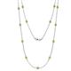 1 - Lien (13 Stn/3.4mm) Yellow Diamond on Cable Necklace 