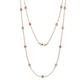 1 - Lien (13 Stn/3.4mm) Pink Tourmaline and Diamond on Cable Necklace 