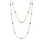 1 - Lien (13 Stn/3.4mm) Smoky Quartz and Diamond on Cable Necklace 