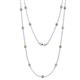 1 - Lien (13 Stn/3.4mm) Citrine and Diamond on Cable Necklace 