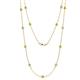 1 - Lien (13 Stn/3.4mm) Yellow and White Diamond on Cable Necklace 