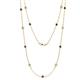 1 - Lien (13 Stn/3.4mm) Blue Sapphire and Lab Grown Diamond on Cable Necklace 