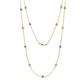 1 - Lien (13 Stn/3.4mm) Blue Topaz and Lab Grown Diamond on Cable Necklace 