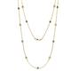 1 - Lien (13 Stn/3.4mm) London Blue Topaz and Lab Grown Diamond on Cable Necklace 