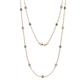 1 - Lien (13 Stn/3.4mm) London Blue Topaz and Lab Grown Diamond on Cable Necklace 