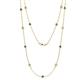 1 - Lien (13 Stn/3.4mm) Blue and White Lab Grown Diamond on Cable Necklace 