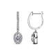 1 - Ilona Oval Cut Diamond Halo Dangling Earrings 