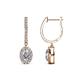 1 - Ilona Oval Cut Diamond Halo Dangling Earrings 
