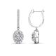 1 - Ilona Oval Cut Diamond Halo Dangling Earrings 