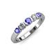 3 - Roena 3.40 mm Tanzanite and Diamond 5 Stone Wedding Band 