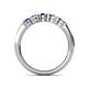 5 - Roena 3.40 mm Tanzanite and Diamond 5 Stone Wedding Band 