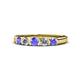 1 - Roena 3.40 mm Tanzanite and Diamond 5 Stone Wedding Band 