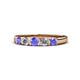 1 - Roena 3.40 mm Tanzanite and Diamond 5 Stone Wedding Band 