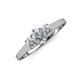 3 - Orana 7x5 mm Oval Cut Diamond 1.44 ctw Trellis Three Stone Engagement Ring 