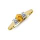 3 - Orana 7x5 mm Oval Cut Citrine and Diamond 1.34 ctw Trellis Three Stone Engagement Ring 