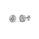 1 - Carys Natural Diamond (3mm) Solitaire Bezel Stud Earrings 