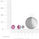3 - Carys Lab Created Pink Sapphire (5mm) Solitaire Stud Earrings 