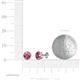 3 - Carys Pink Tourmaline (5mm) Solitaire Stud Earrings 