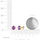 3 - Carys Amethyst (5mm) Solitaire Stud Earrings 