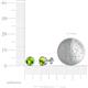 3 - Carys Peridot (5mm) Solitaire Stud Earrings 