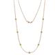 1 - Salina (7 Stn/3.4mm) Peridot on Cable Necklace 