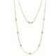 1 - Salina (7 Stn/3.4mm) Yellow Sapphire on Cable Necklace 
