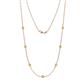 1 - Salina (7 Stn/3.4mm) Yellow Sapphire on Cable Necklace 