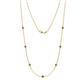 1 - Salina (7 Stn/3.4mm) Smoky Quartz on Cable Necklace 