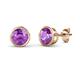 1 - Carys Amethyst (5.8mm) Solitaire Stud Earrings 